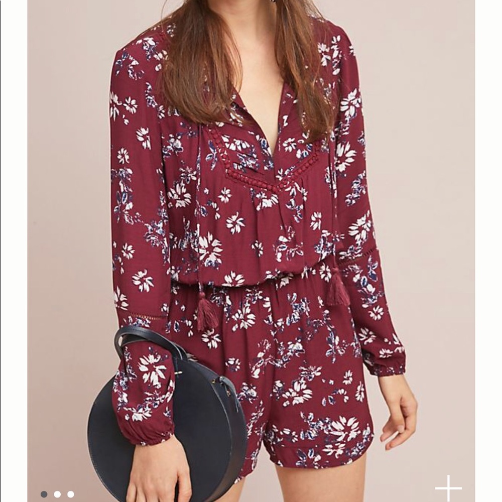 Anthropologie Flower Romper